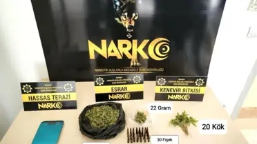 Ele geçirilen esrar ve mühimmat