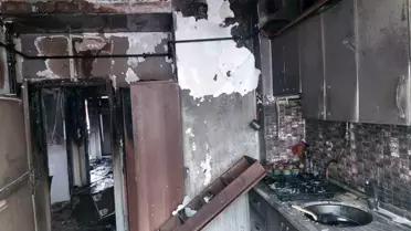 Yangın sonrası apartman dairesi