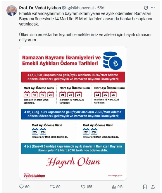 Emekli ikramiyesi dağıtım görseli