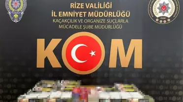 Kaçak ürünler ve gözaltına alınan kişiler