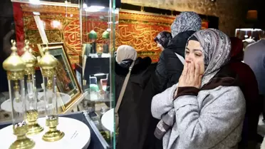 Sergideki ana sergi alanı ve sergilenen eserler