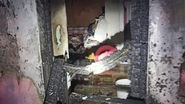 Yangın sonrası bölge görüntüsü