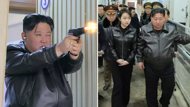 Kim Jong Un tabanca test ederken
