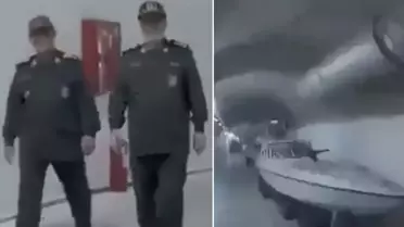 Yeraltı deniz üssü iç mekan görüntüsü
