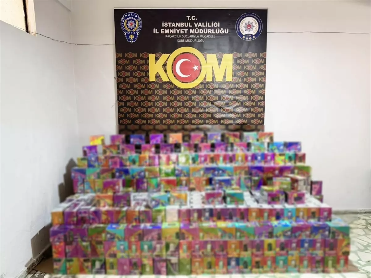 İstanbul’da 20.300 Kaçak Elektronik Sigara ve 1.200 Paket Sigara Ele Geçirildi
