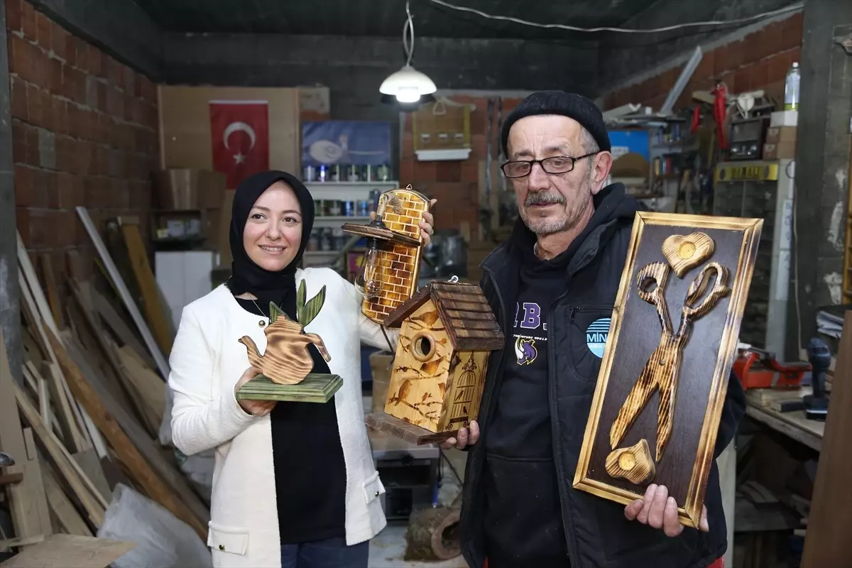 Rize'de 70 Yaşındaki Usta, Ahşap Sanatıyla Yaşamını Renklendiriyor
