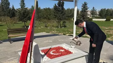 Şehitlikte yapılan temizlik ve onarım çalışması