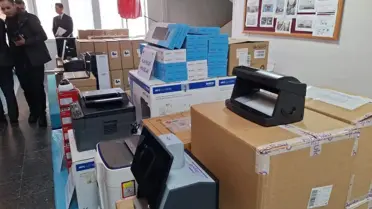 Sınır Kapısı’na kurulan yeni ekipmanların genel görünümü