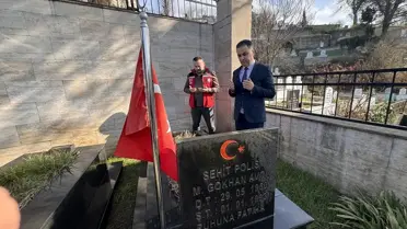 Şehit mezarı temizleniyor