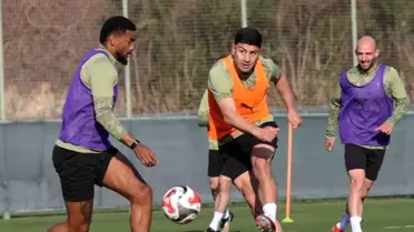 Alanyaspor ve Göztepe maç öncesi antrenman görüntüsü