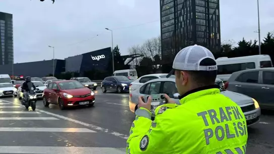 Drone ile yapılan trafik denetimi