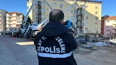 Kaza yerinde çekilmiş fotoğraf