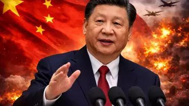 Çin yetkilileri yardım paketini teslim alırken