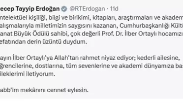 Cumhurbaşkanı Erdoğan'in taziye mesajı görseli