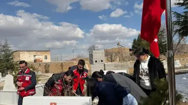 Bakım sonrası şehit mezarı