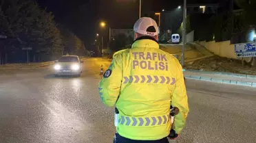 Trafik denetimi sırasında kontrol noktası