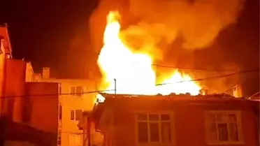 Yangının çatıyı sardığı an