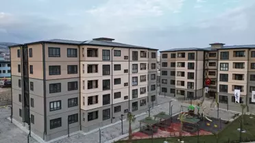 Teslim edilen lojmanların iç mekan görüntüsü