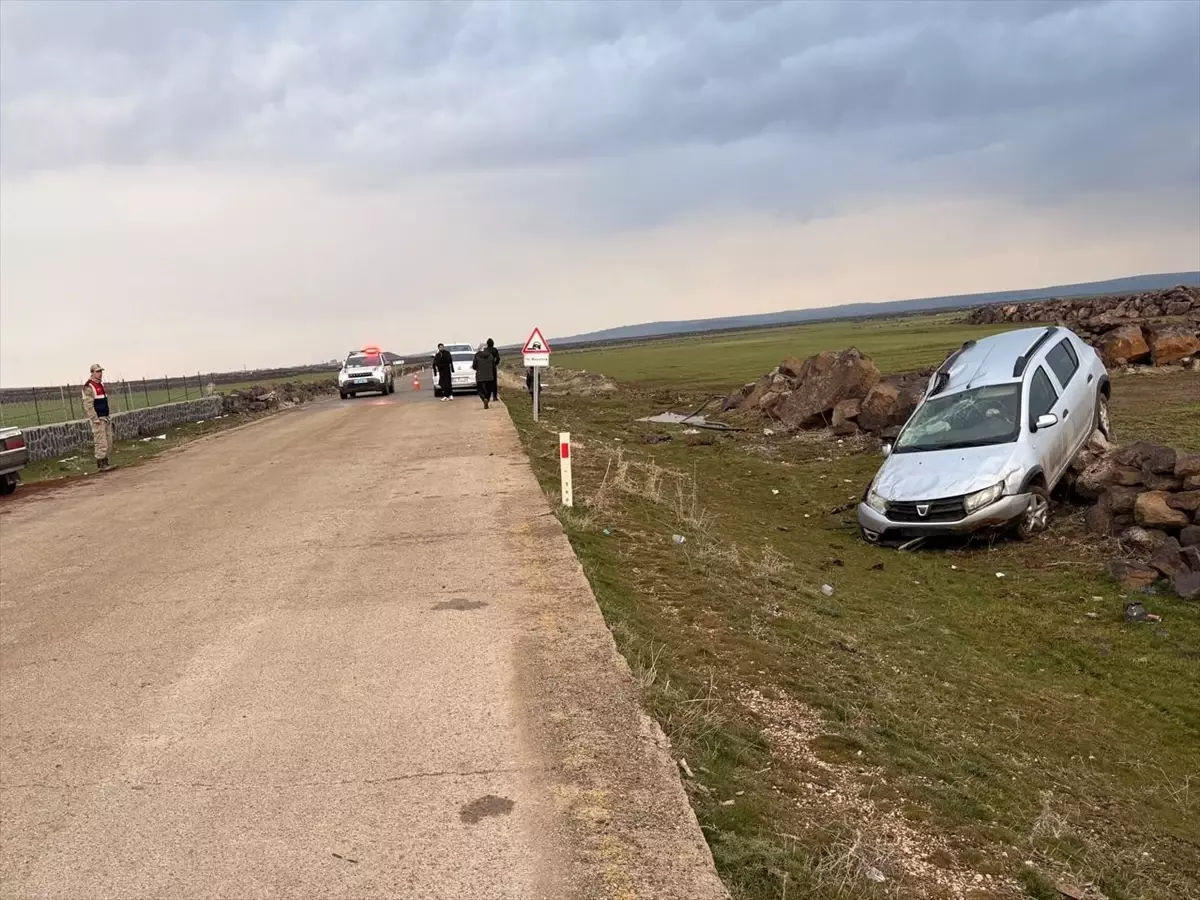 Siverek'te Yolculuk Korkunç Bir Dönemeç Aldı: Otomobil Devrildi, 2 Yaralı