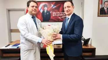 Kaymakam Akyüz konuşma yapıyor