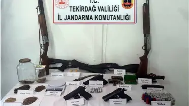 Ele geçirilen silah ve uyuşturucu