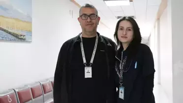 Eda Nur Coşkun staj yaparken