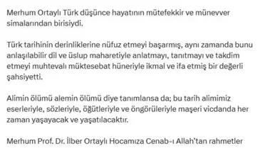 İlber Ortaylı anısına saygı duruşu