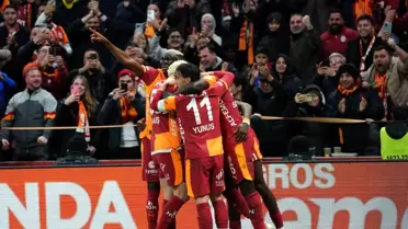Galatasaray'ın galibiyet anı ve kutlaması