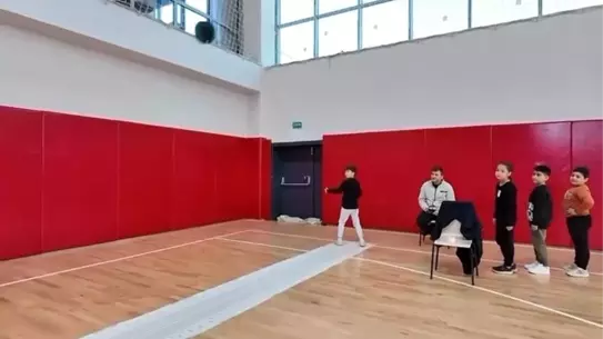 Spor yetenek taraması sırasında çekilmiş fotoğraf