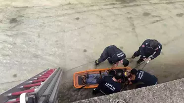 Kurtarma ekipleri çaya düşen kişiyi çıkardı