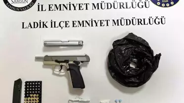 Samsun Ladik’te Büyük Uyuşturucu ve Silah Operasyonu: Metamfetamin, Ecstasy ve Tabanca Ele Geçirildi