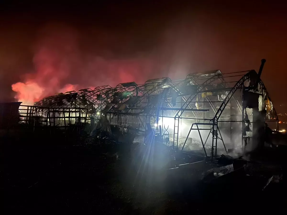 İnegöl'de Çiftlik Yangını: 580 Hayvan Hayata Veda Etti