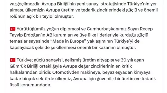 Made in Europe konsepti ve Türkiye'nin üretim rolü