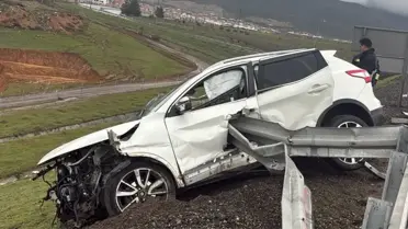 Kaza sonrası otomobilin hasar görüntüsü