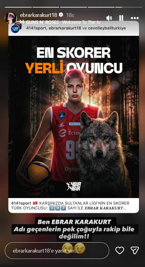 Ebrar Karakurt sahada