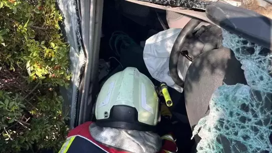 Kuşadası'nda kaza anı