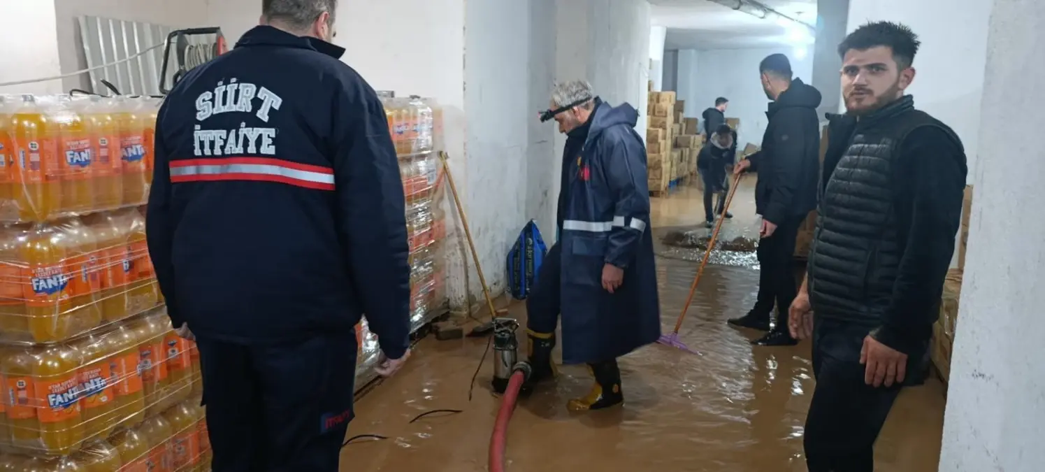 Siirt’te Şiddetli Sağanak Yağış Sel ve Su Baskınlarına Yol Açtı