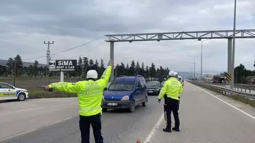 Merzifon’da bayram öncesi trafik sıkışıklığı