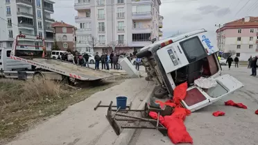 Kaza anındaki minibüs fotoğrafı