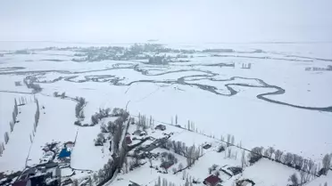 Telek Suyu karla kaplı geniş manzara