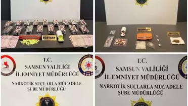 Ele geçirilen uyuşturucu maddeler ve gözaltına alınan şüpheliler