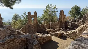 Syedra Antik Kenti'nde keşfedilen mozaik detayı