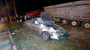 Kaza sonrası araçların görüntüsü