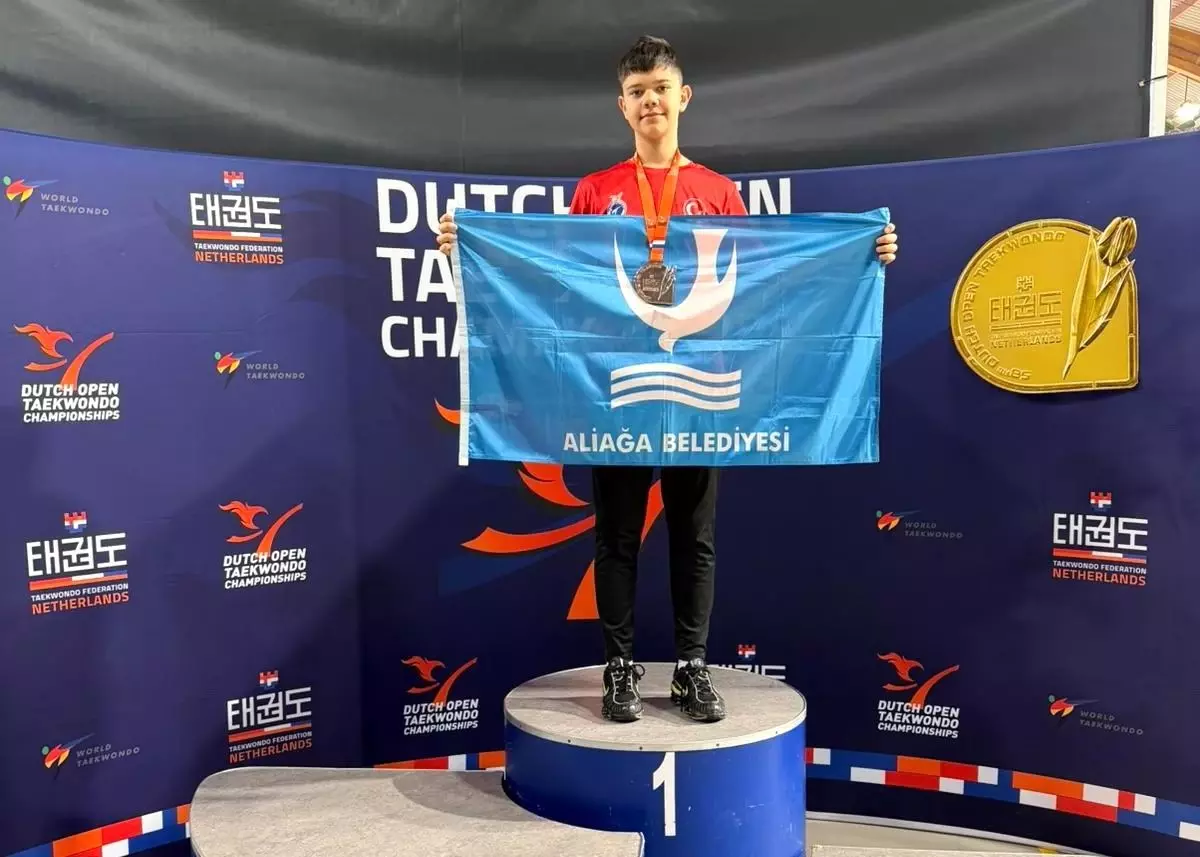 Aliağa Gençlik Merkezi'nden Hollanda'da Taekwondo Gümüşü