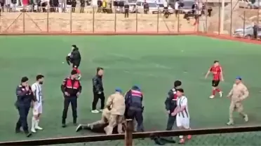 Saha içinde çıkan kavga anı
