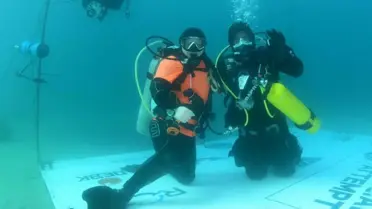 Dalış sırasında Mazlum Kibar