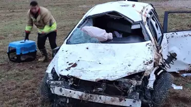 Kazanın gerçekleştiği karayolu ve hasar gören araç