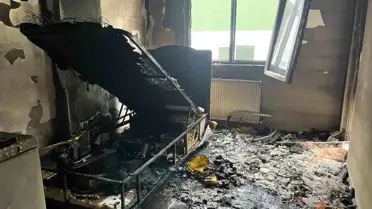 Yangın sonrası apartman dairesi görüntüsü
