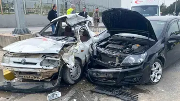 Kaza yerinde çekilmiş fotoğraf