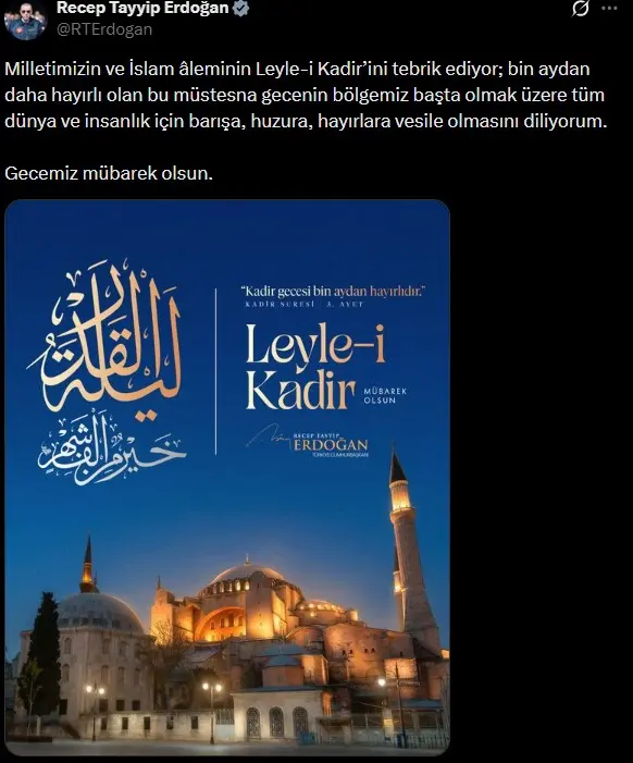 Kadir Gecesi kutlaması